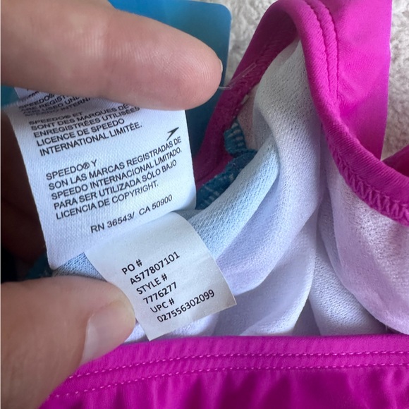 Speedo | "Heather Gray" Mesh Splice Thick Strap 1 Piece Swimsuit | Size 14 Girls - Picture 9 of 10